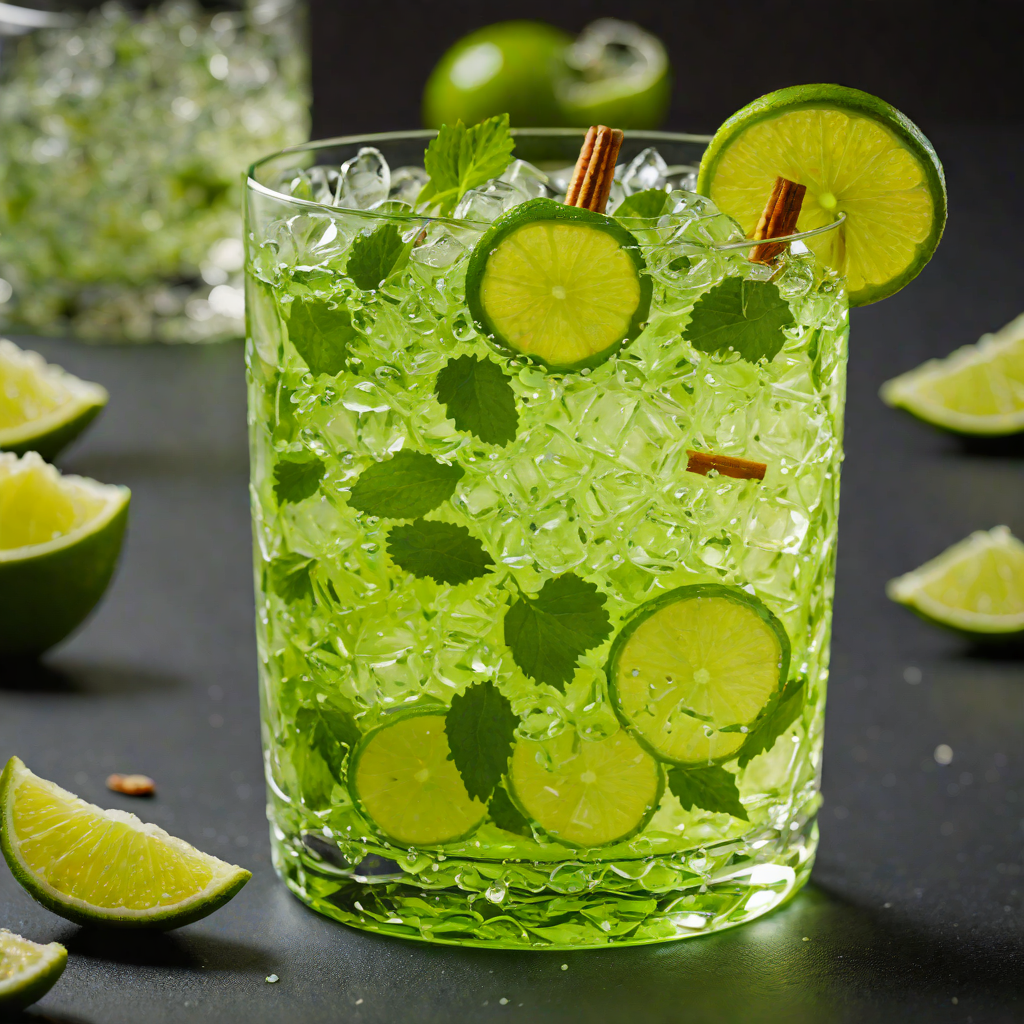 Spiced Emerald Fizz with Ginger and Lime