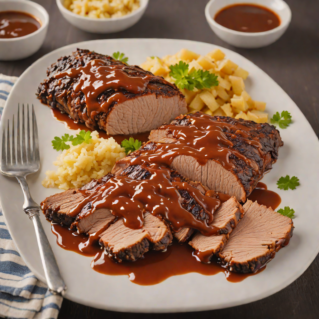 Slow-Cooked Beef Brisket with Amarillo-Style BBQ Sauce