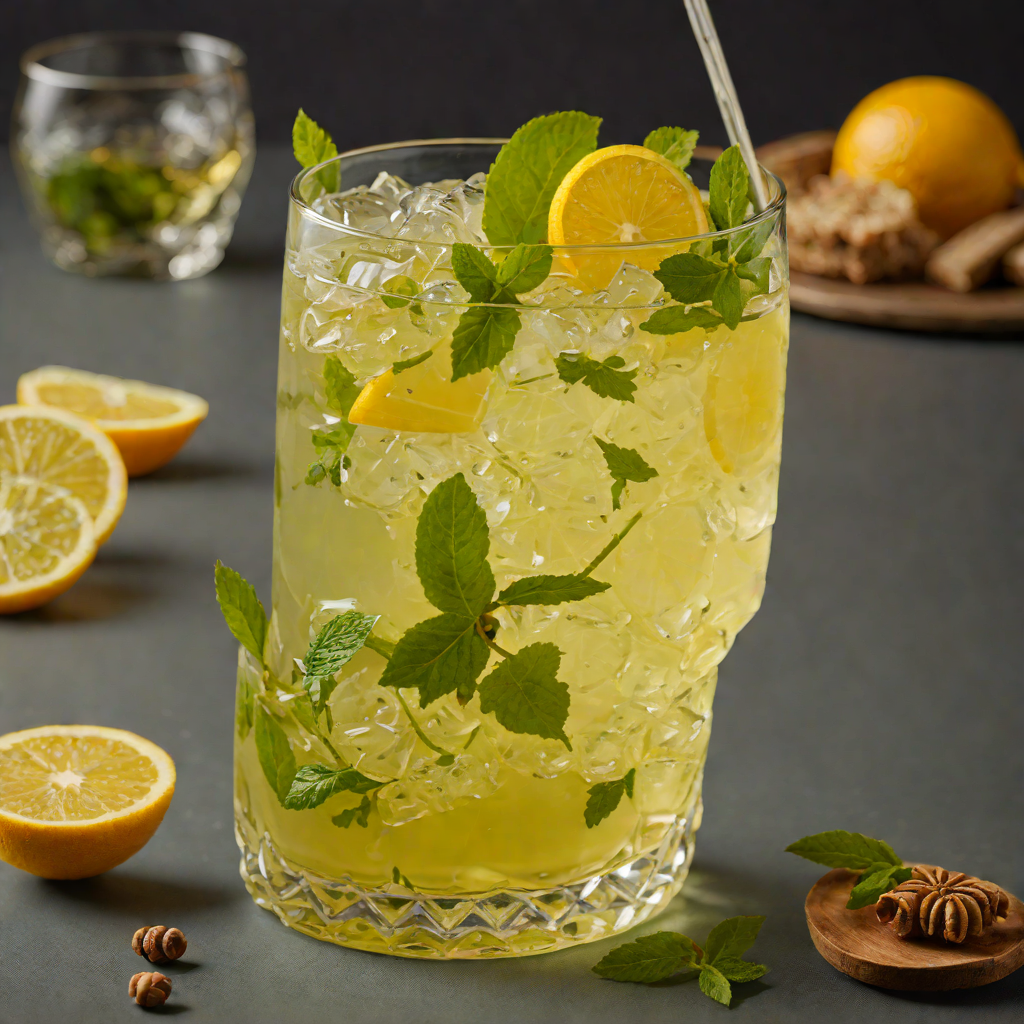 Citrus-Infused Green Tea Cooler with Honey and Ginger