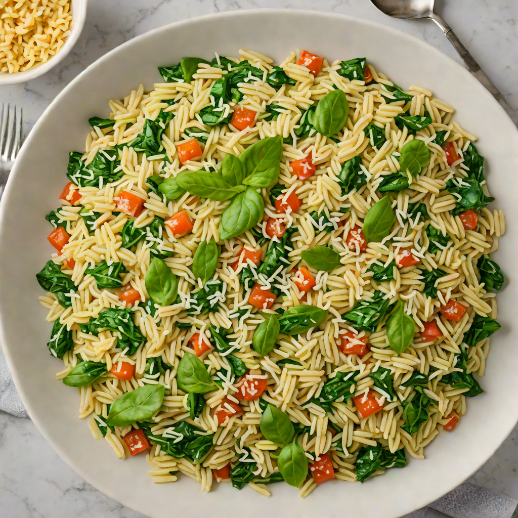 One-Pot Creamy Spinach and Parmesan Orzo