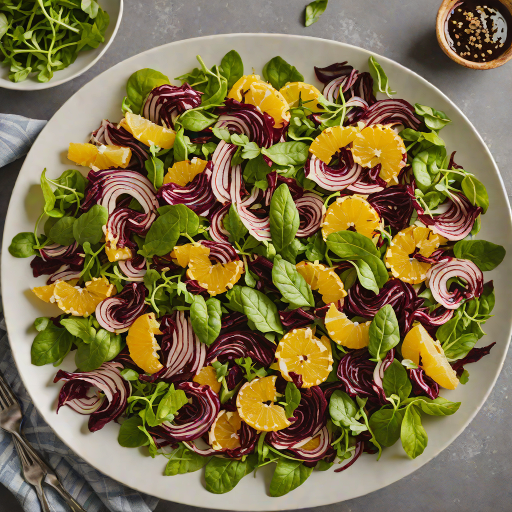 Charred Citrus and Radicchio Salad with Bitter Greens