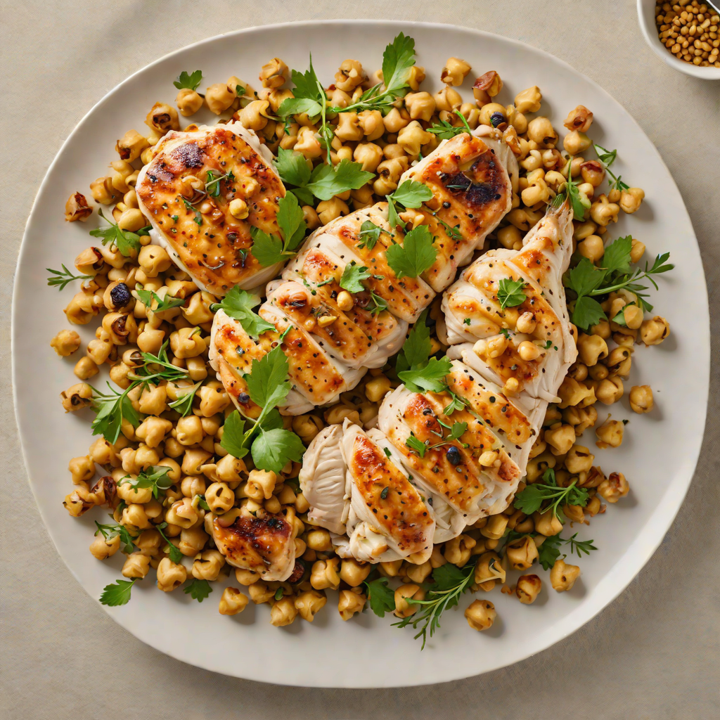 Sautéed Garlic Herb Chicken with Roasted Chickpeas