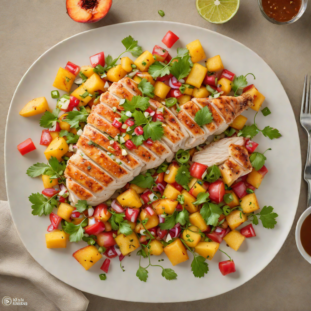 Pan-Seared Chicken with Peach and Jalapeño Salsa