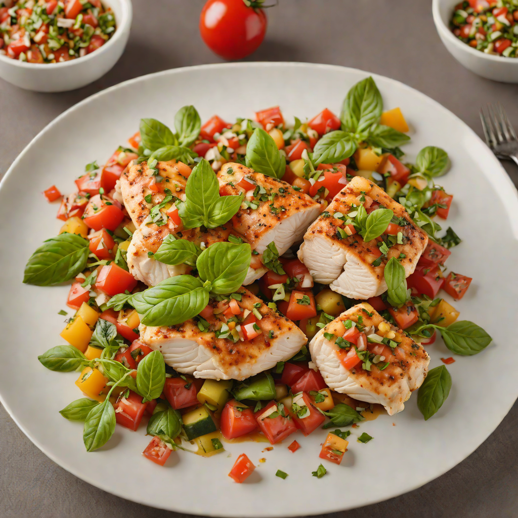 Pan-Seared Chicken with Market-Fresh Tomato and Basil Salsa