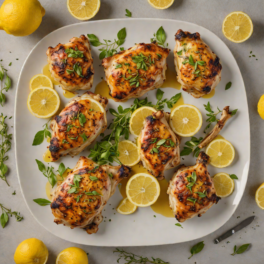 Baked Lemon-Oregano Chicken Thighs with Garlic and Olive Oil