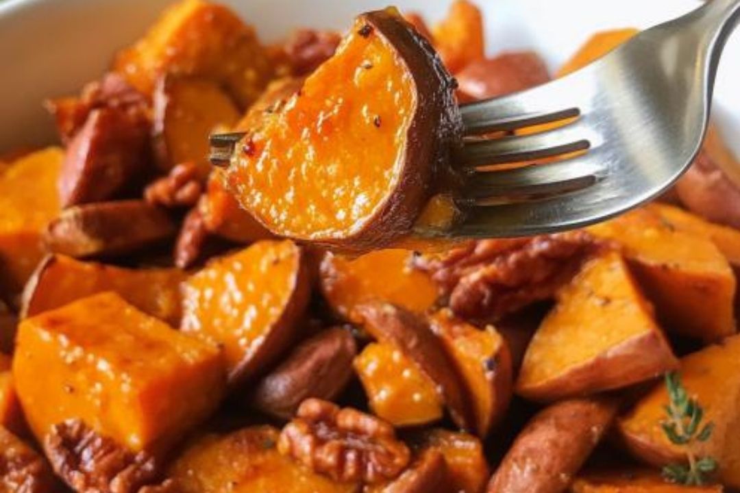 Miso-Glazed Maple Roasted Sweet Potatoes