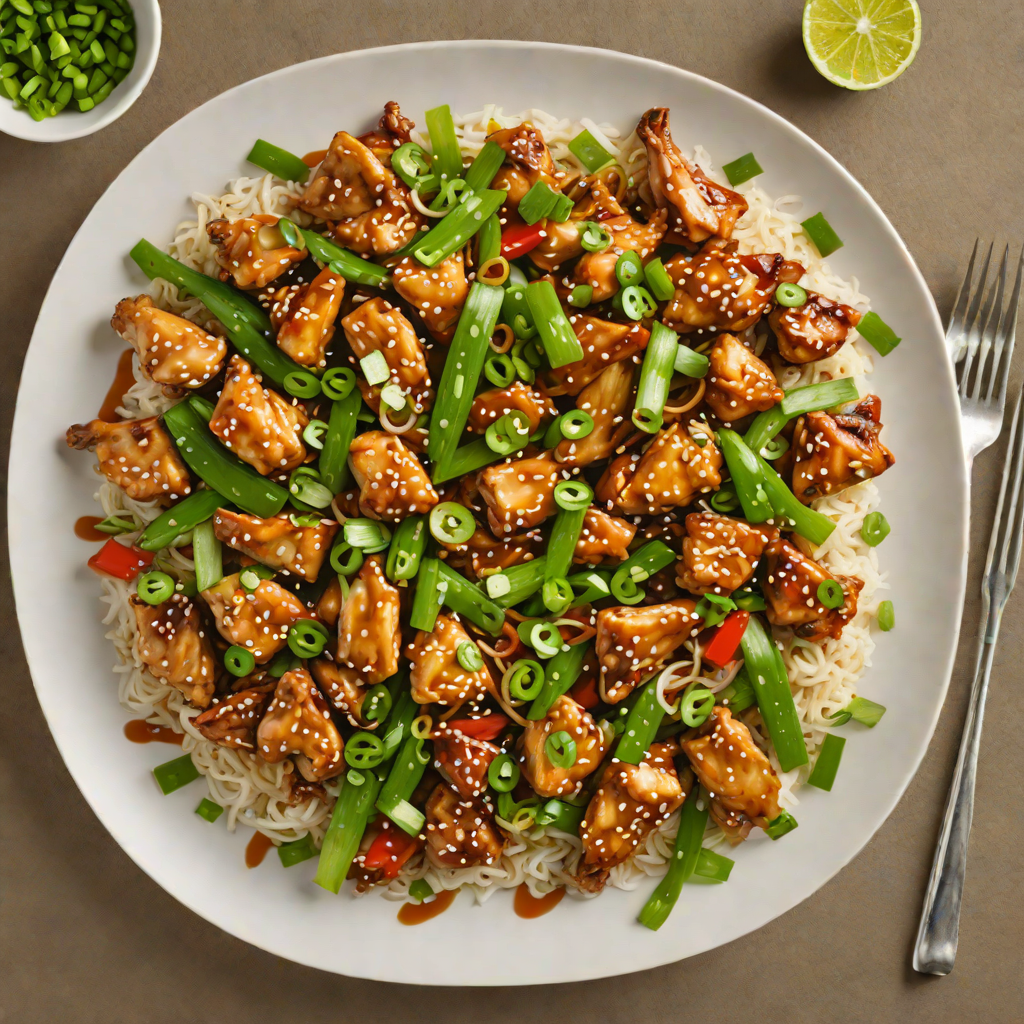 Stir-Fried Ginger Chicken with Scallions and Soy Sauce