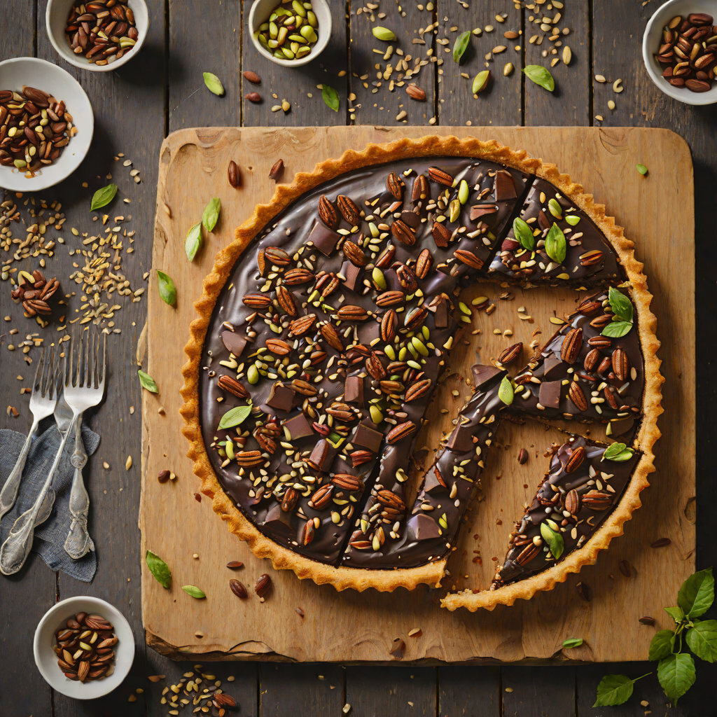 Dark Chocolate and Pistachio Praline Tart