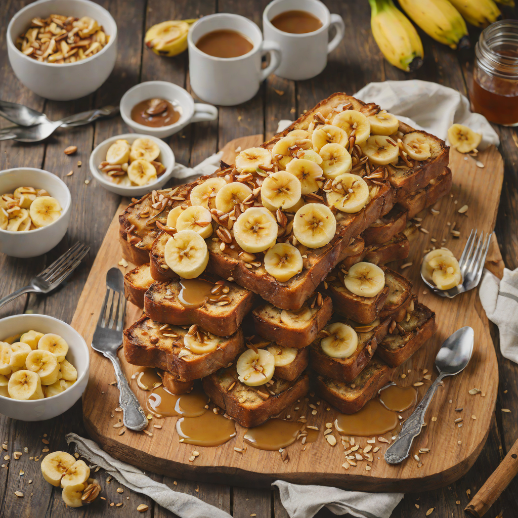 Oven-Roasted Banana Foster French Toast Bake