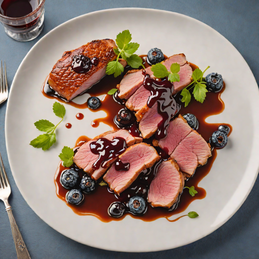 Pan-Seared Duck Breast with Maple-Blueberry Gastrique