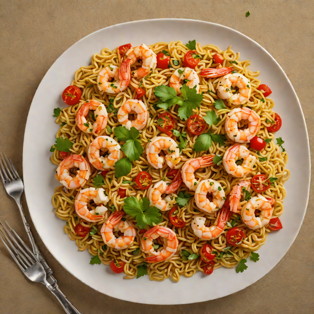 Sautéed Garlic Shrimp with Spicy Tomato Orzo