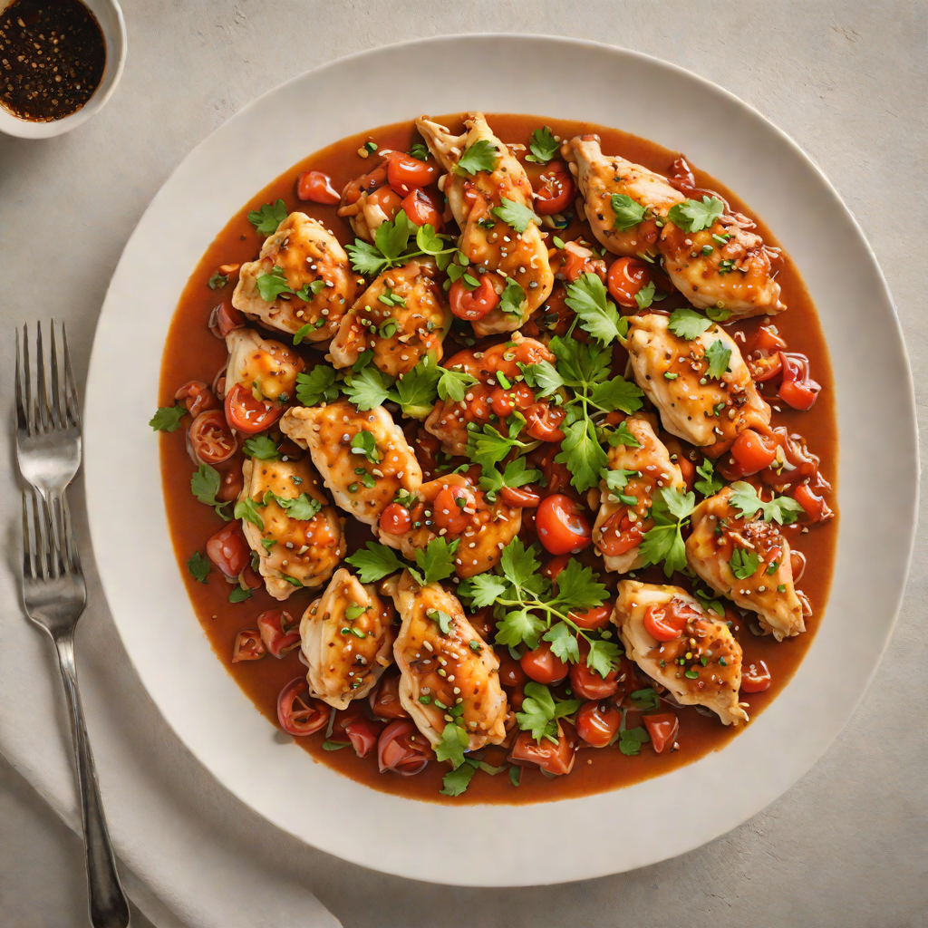 Sautéed Chicken with Spiced Tomato Garlic Sauce