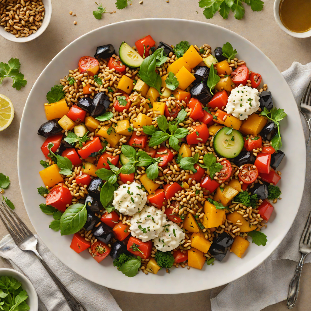 Mediterranean Bluetooth Roasted Vegetable Grain Bowl
