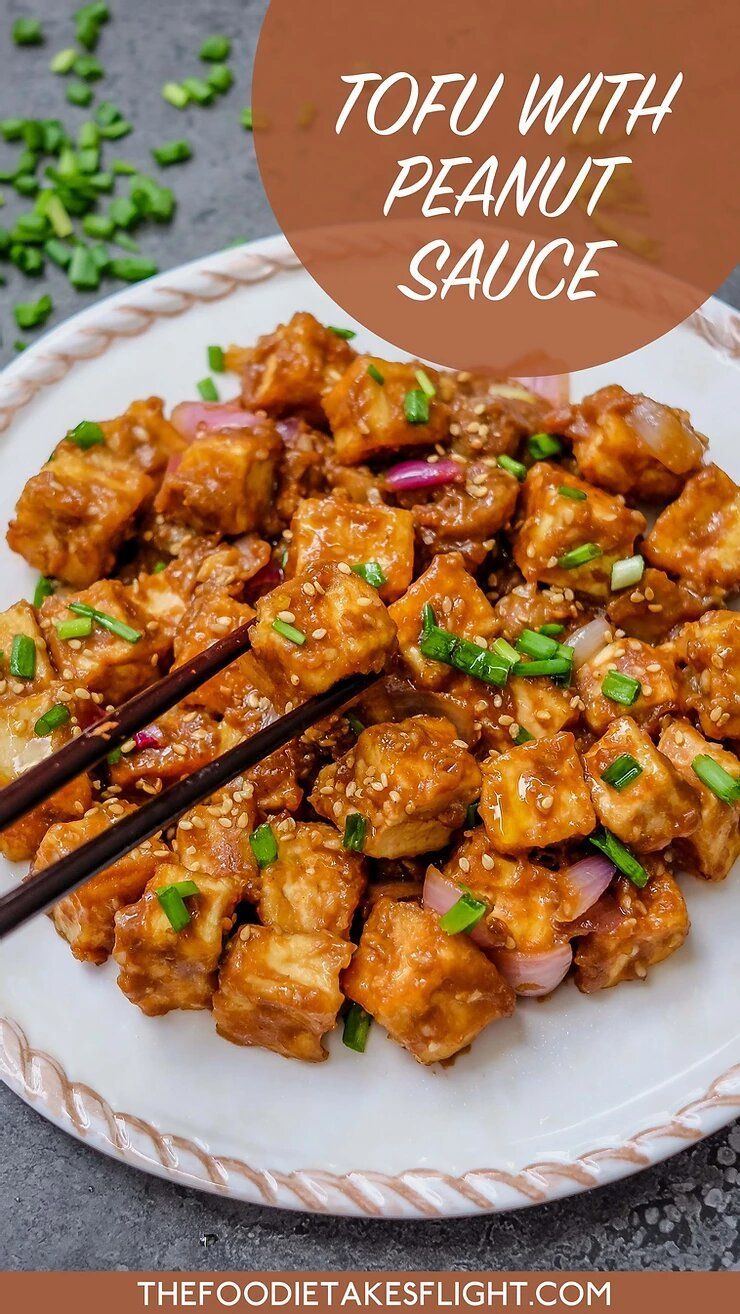 Pan-Fried Tofu with Peanut-Ginger Sauce