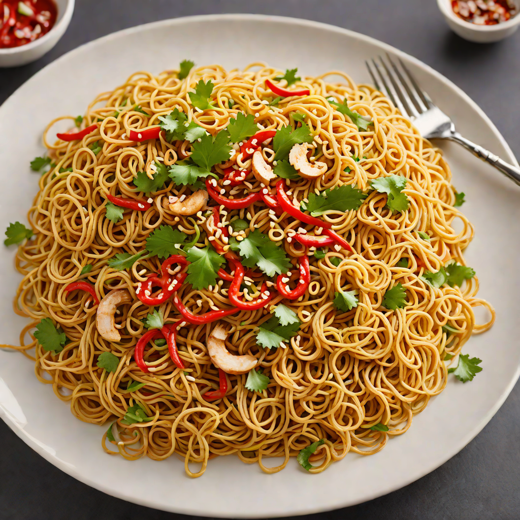 Spicy Revanced-Inspired Stir-Fried Noodles with Garlic and Chili