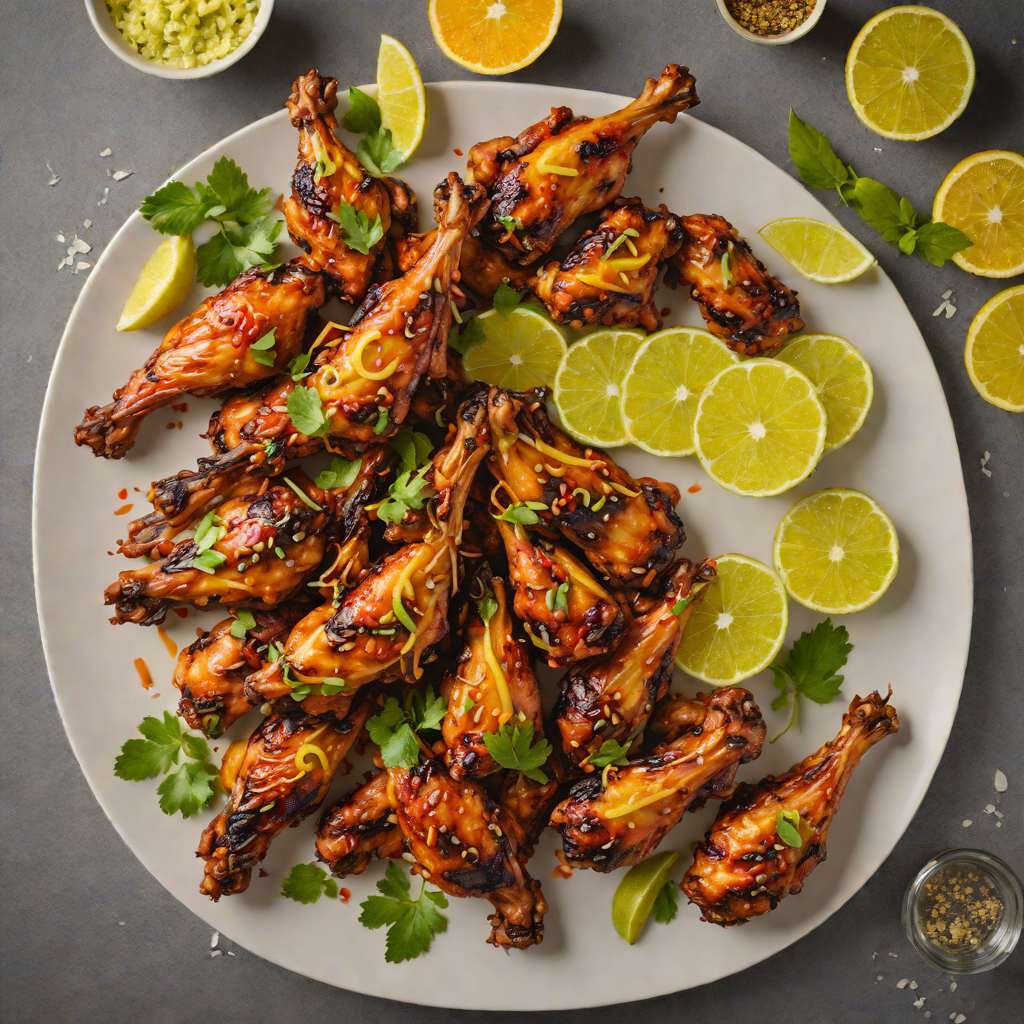 Tiki Torch Smoked Citrus and Ginger Chicken Wings