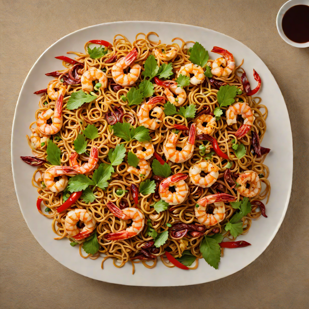 Stir-Fried Char Kway Teow with Prawns and Chinese Sausage