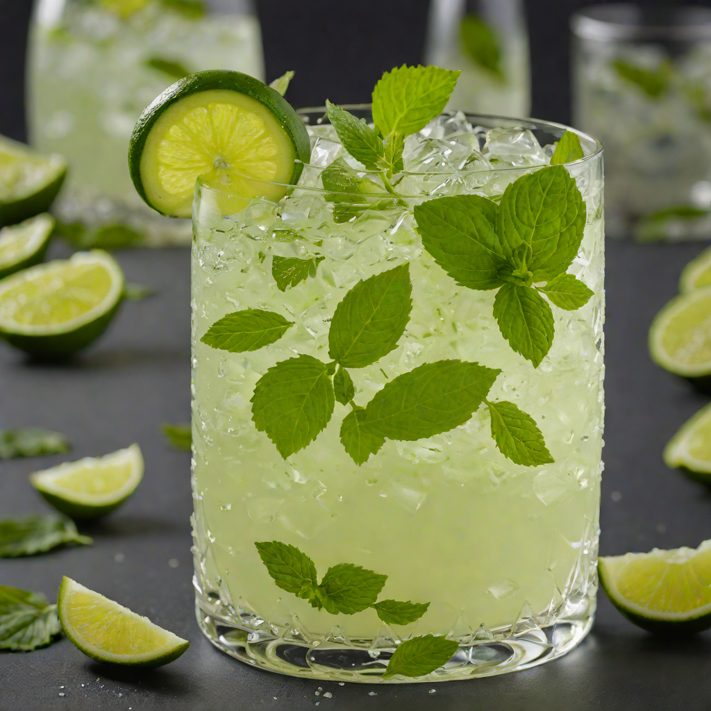 Cucumber-Lime Gin Fizz with Basil