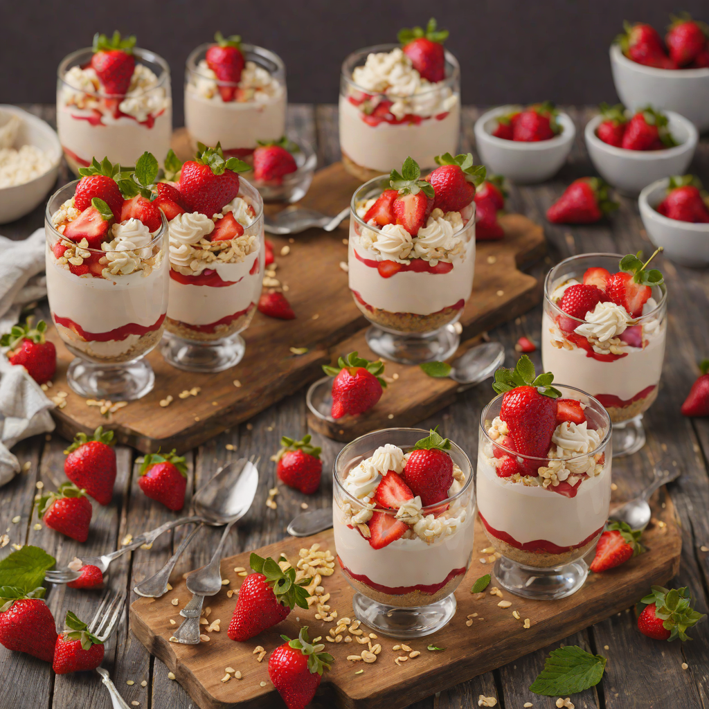 Layered No-Bake Strawberry Cheesecake Parfaits