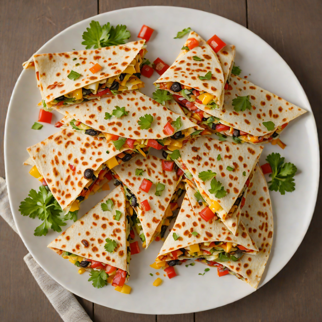 Oven-Baked Skateboard-Inspired Veggie and Cheese Quesadilla