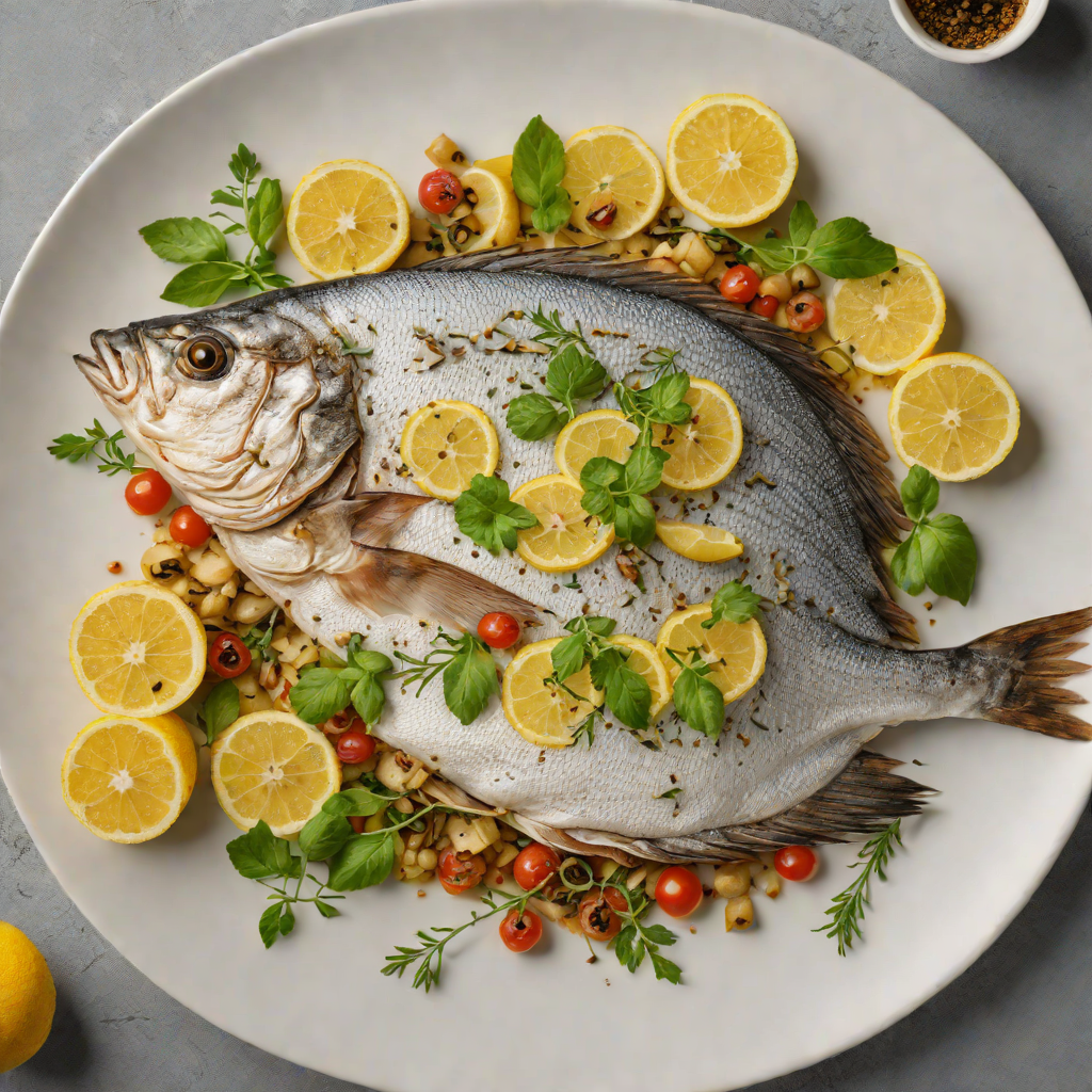 Baked Santorini Sea Bream with Lemon and Oregano