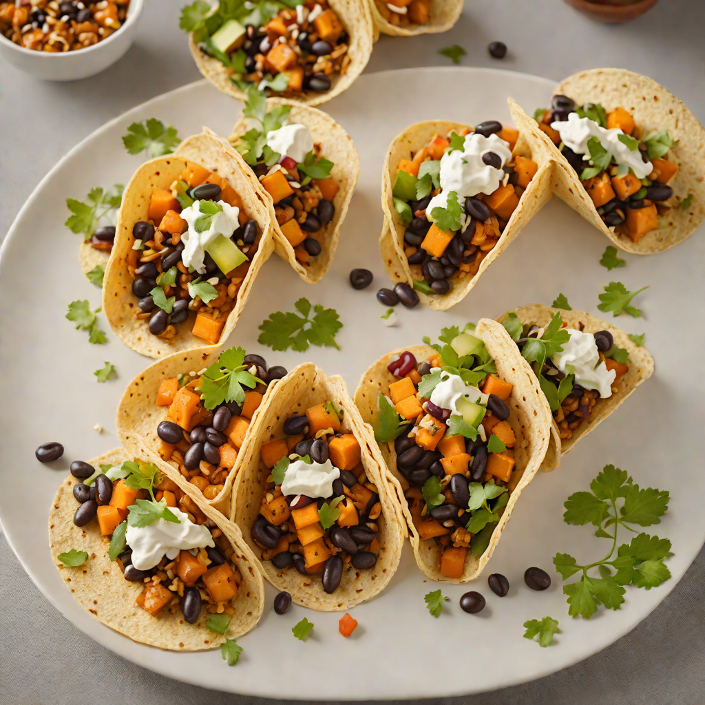 Imaginative Digital-Inspired Sweet Potato and Black Bean Tacos