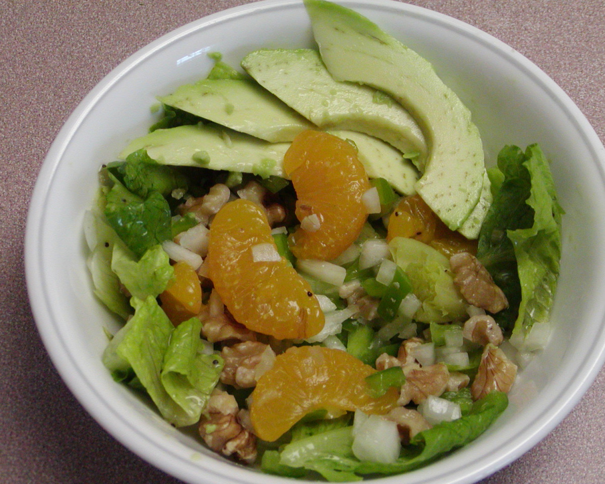 Turmeric-Ginger Skin-Soil Salad with Avocado