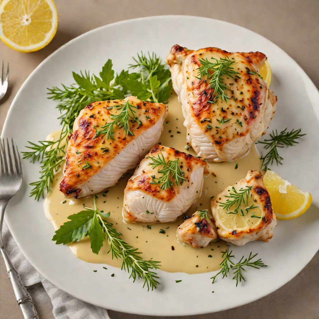 Pan-Seared Chicken with Garlic and Lemon-Thyme Butter Sauce