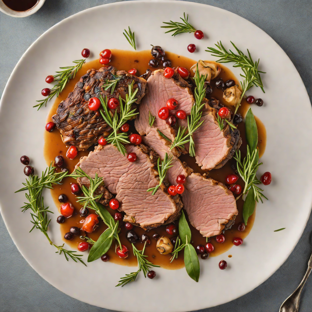 Slow-Roasted Lamb Shoulder with Native Pepperberry and Rosemary