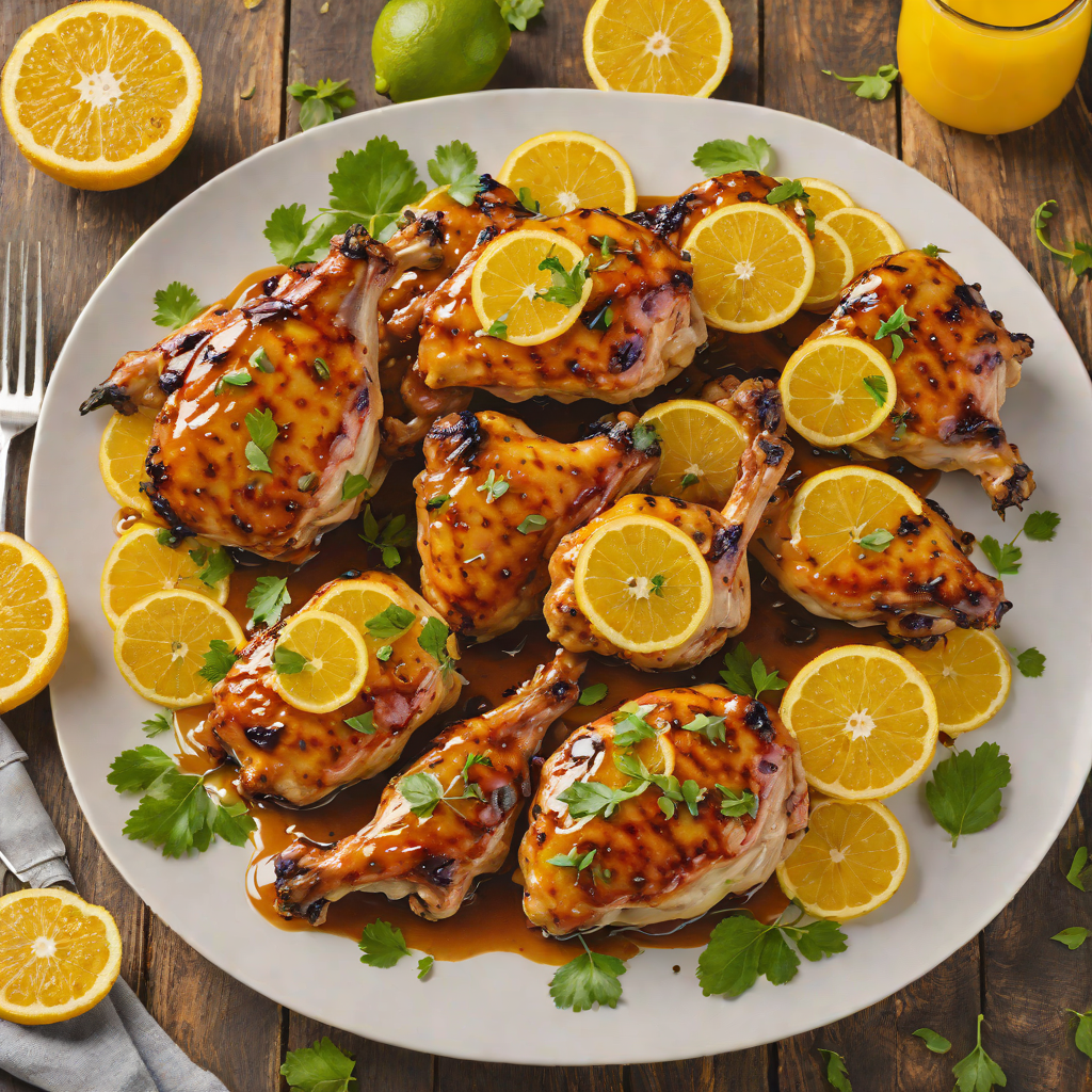 Grilled Beer-Marinated Chicken Thighs with Citrus Glaze