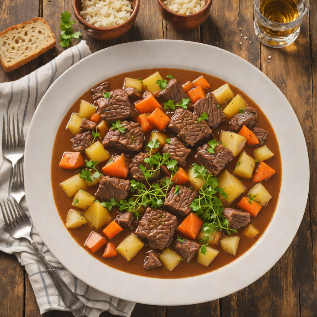 Beer-Braised Beef Stew with Root Vegetables