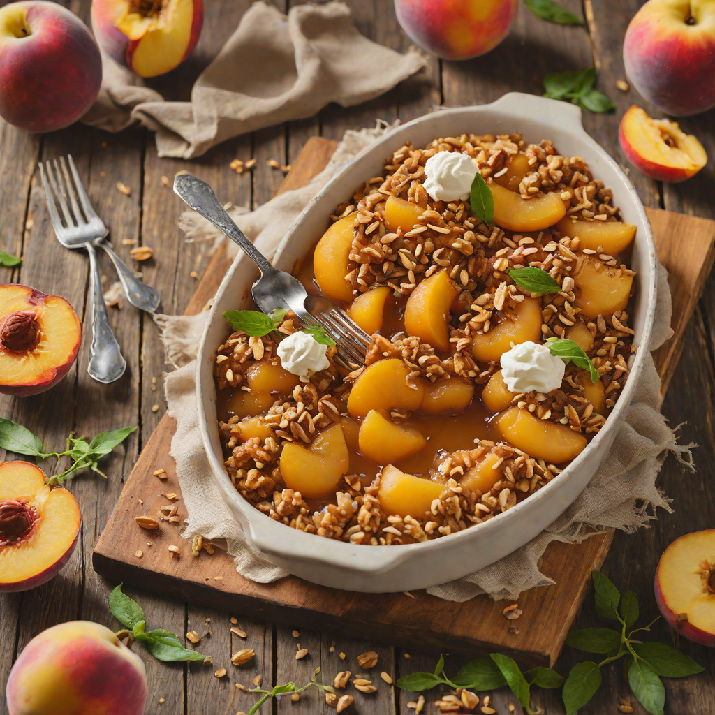 Warm Honey-Glazed Peach Crisp