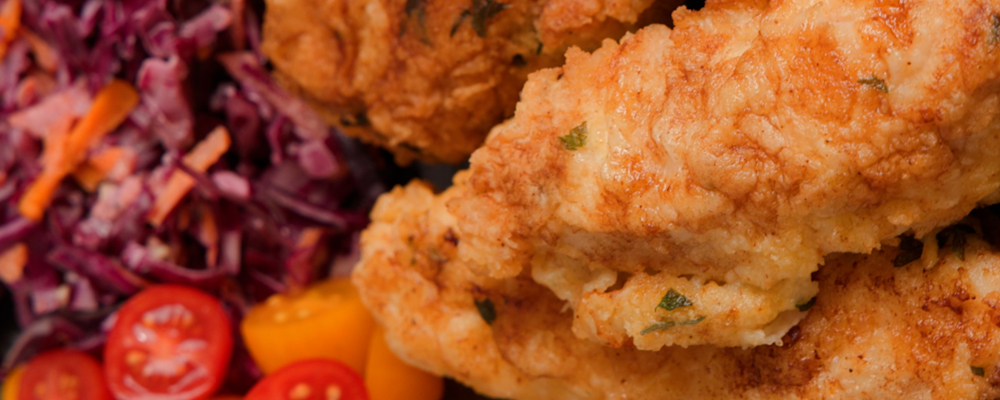 Air-Fried Buttermilk Chicken Tenders with Maple-Dijon Glaze