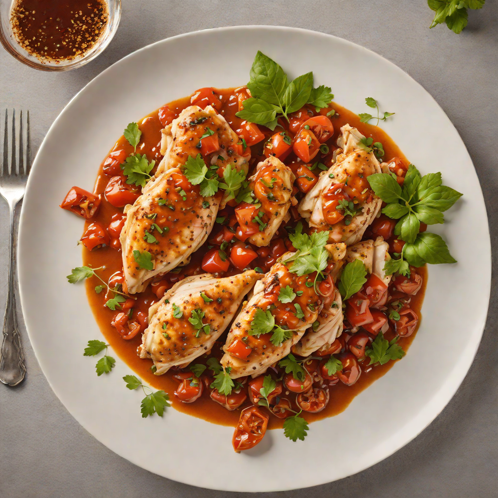 Pan-Seared Chicken with Lumbar-Spiced Moroccan Tomato Sauce