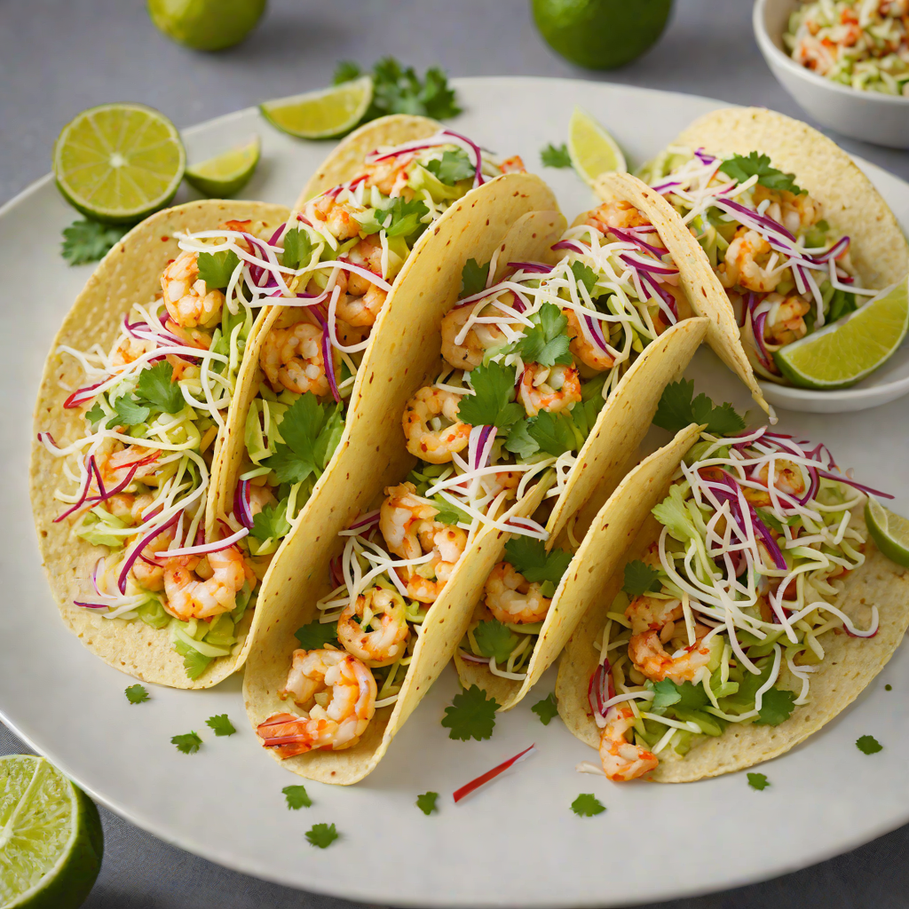 Spicy Sautéed Shrimp Tacos with Cilantro Lime Slaw