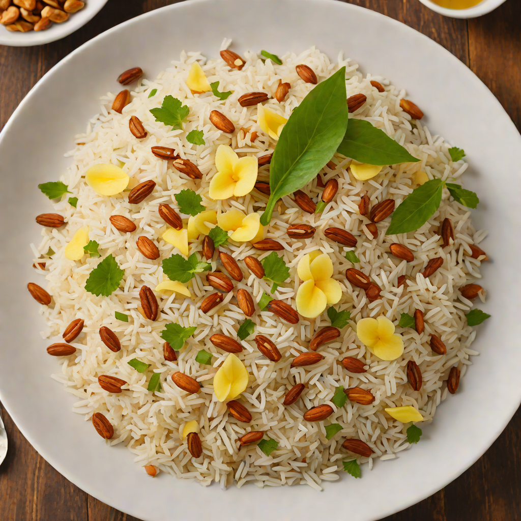 Plumeria-Scented Jasmine Rice Pilaf with Toasted Almonds