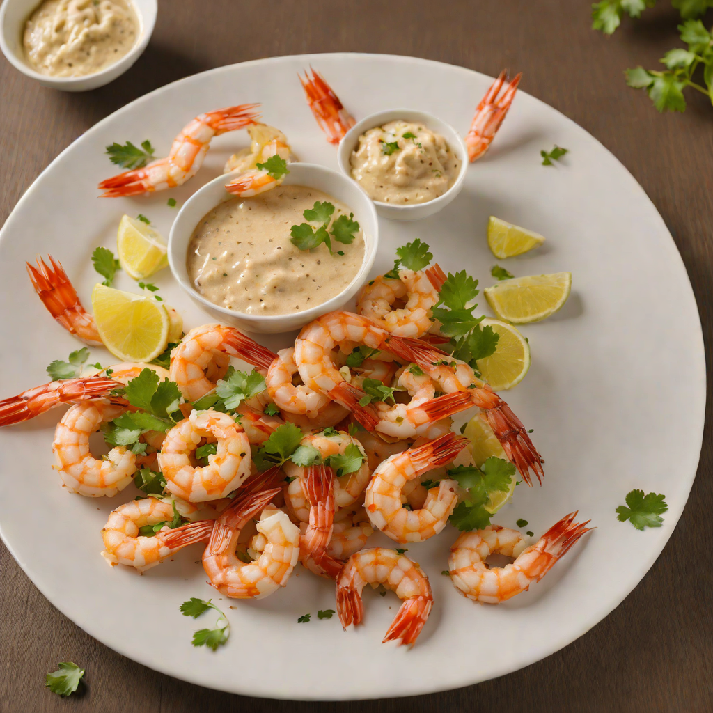 Sautéed Garlic Shrimp with Coconut Vinegar Dipping Sauce