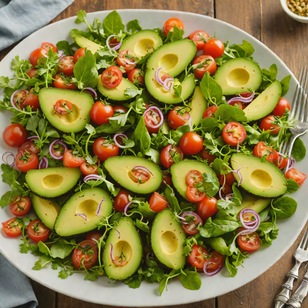 Crisp Avocado and Tomato Salad with Citrus Vinaigrette