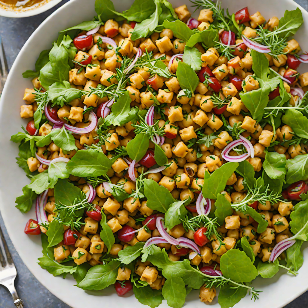 Oven-Roasted Mediterranean Chickpea and Herb Salad
