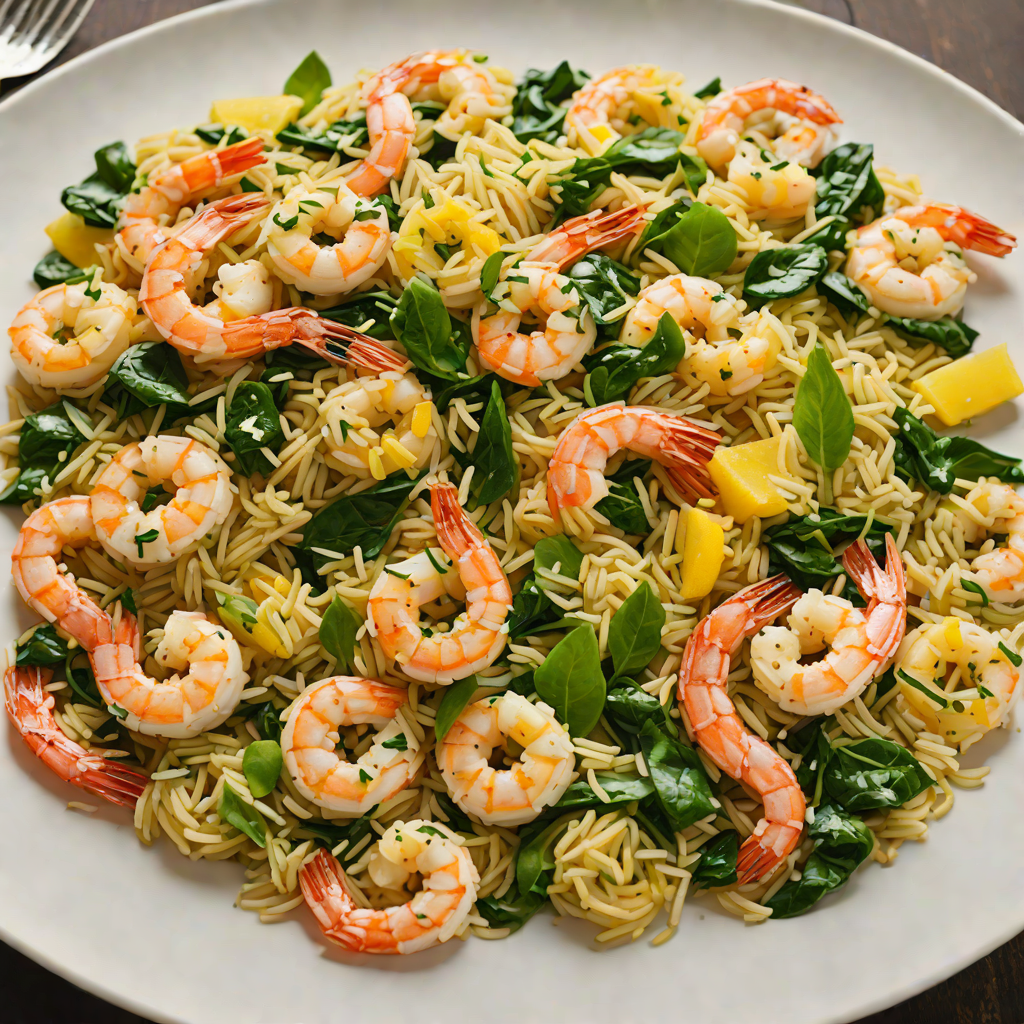 Lemon-Garlic Shrimp with Spinach and Orzo