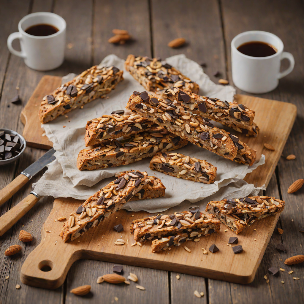 Rustic Almond and Dark Chocolate Biscotti