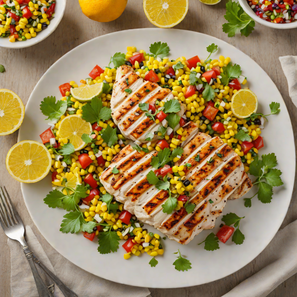 Grilled Citrus-Herb Chicken with Summer Corn Salsa