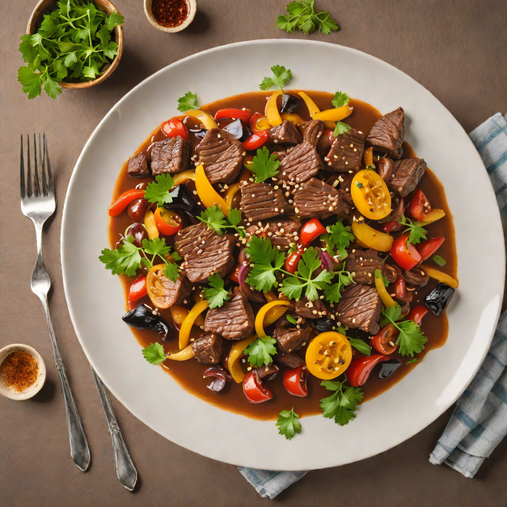 Kangaroo Stir-Fry with Native Bush Tomato and Kakadu Plum Glaze