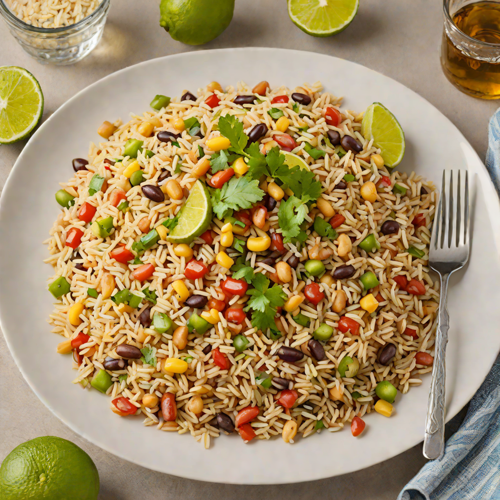 Southwestern Rice Pilaf with Tequila Lime Beans