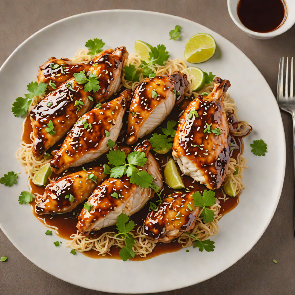 Sautéed Garlic Ginger Chicken with Soy-Lime Glaze