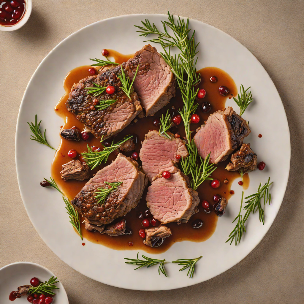 Slow-Roasted Lamb with Tasmanian Pepperberry and Rosemary