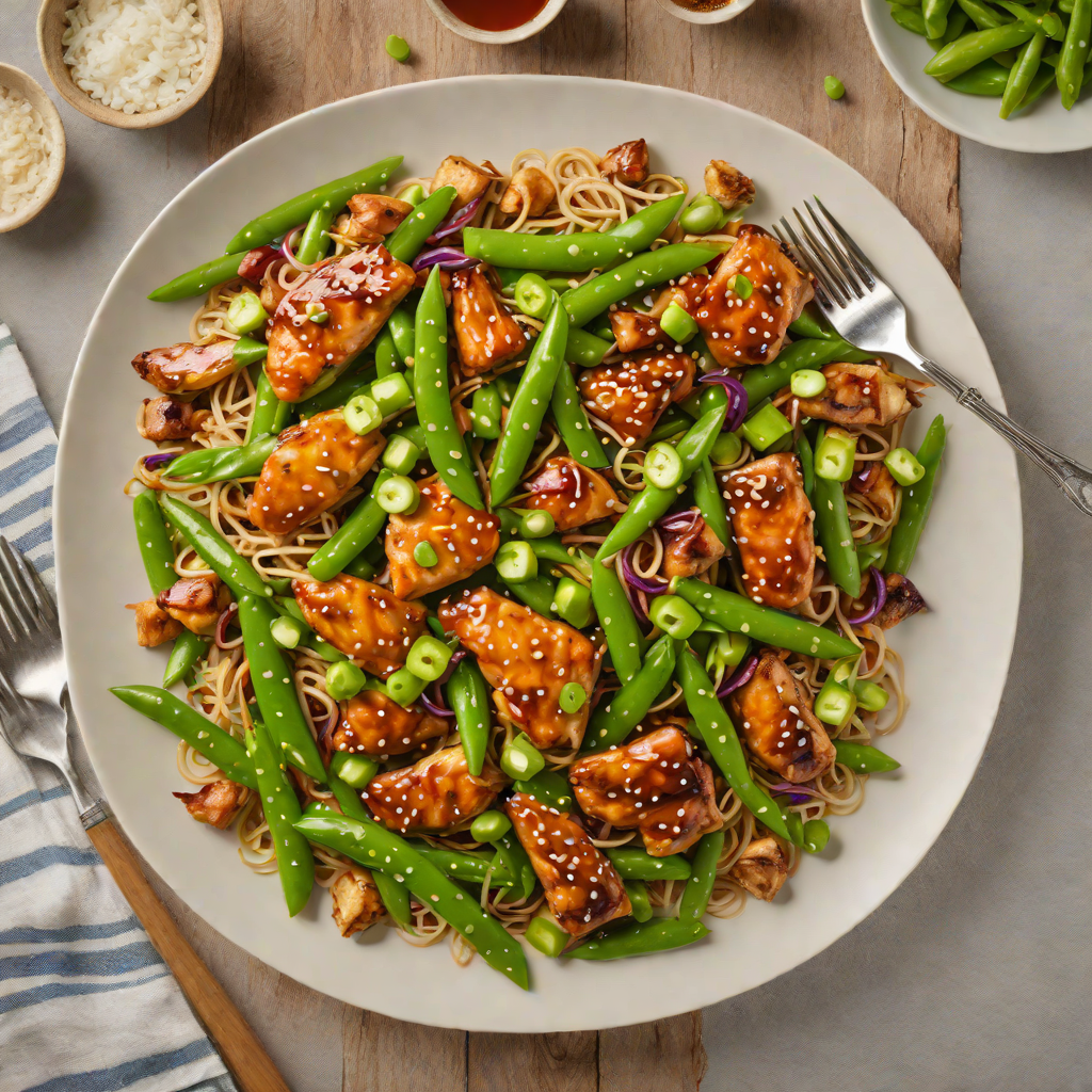 Soy-Ginger Glazed Chicken Stir Fry with Snap Peas