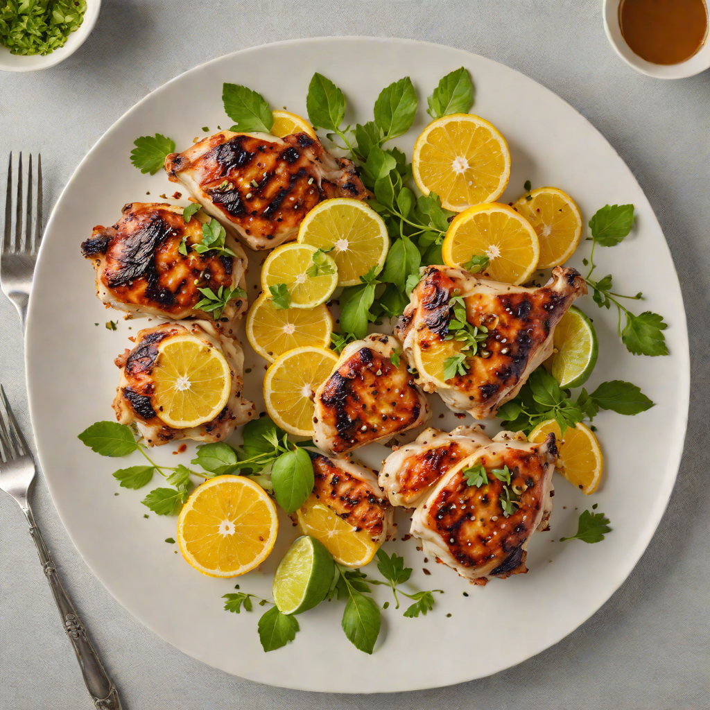 Half-Grilled Citrus Herb Chicken Thighs