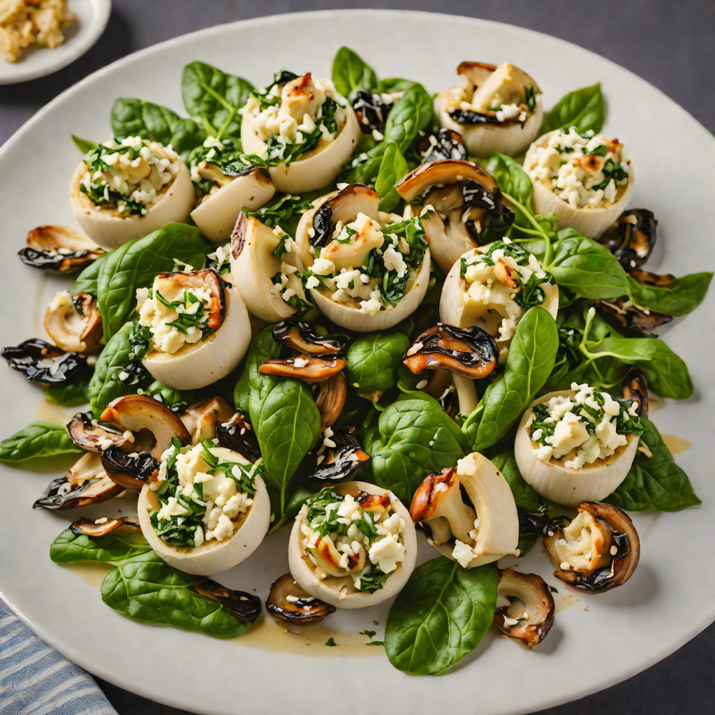Half-Baked Spinach and Feta Stuffed Mushrooms