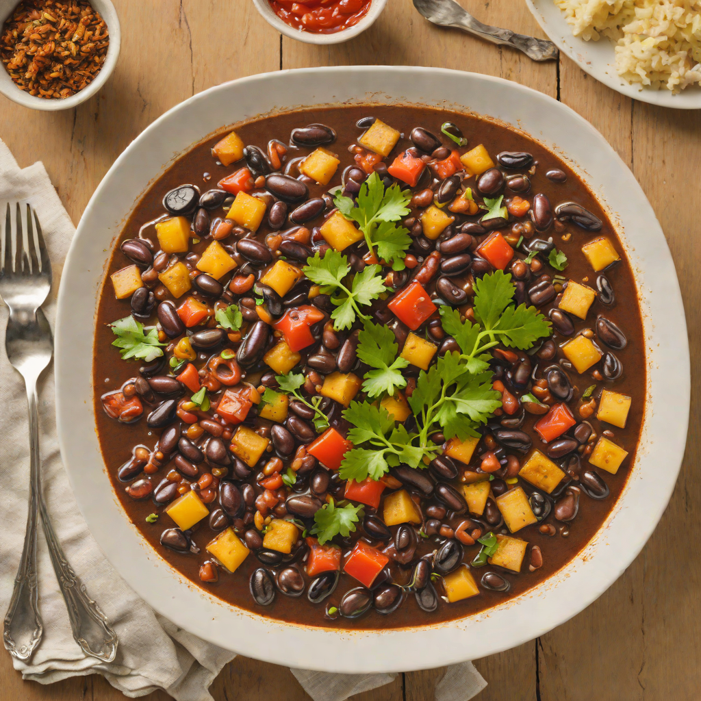 Spiced Dominican-Style Black Bean Stew